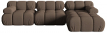 Modulinė sofa Micadoni Bellis 3D, ruda sp., de&scaron;ininė, 282 x 155 cm x 64 cm