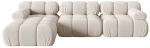 Modulinė sofa Micadoni Bellis 3D, smėlio sp., kairinė, 282 x 155 cm x 64 cm