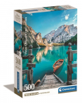 Dėlionė Clementoni Compact Braies Lake 35538, 49 cm x 36 cm, 500 vnt., įvairių spalvų
