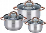 Puodų rinkinys KingHoff RoseGold KH-1761