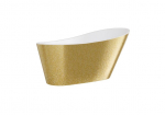 Vonia, laisvai pastatoma Besco Melody Glam, 150 cm x 80 cm x 72 cm, ovalas, aukso sp.