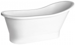Vonia, laisvai pastatoma Besco Gloria Matt, 150 cm x 66 cm x 78 cm, ovalas, balta sp./grafito sp.