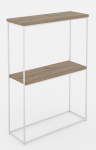 Konsolinis staliukas ADRK Velo, balta sp./rusva sp., 20 cm x 60 cm x 80 cm