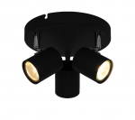 &Scaron;viestuvas nukreipiamasis Okko Safi GU13014D-3R BLK, GU10, 3 x 5 W, juoda sp.