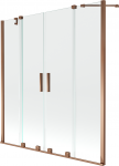 Vonios sienelė Mexen Velar Duo II, 140 cm x 150 cm, rose gold/grūdintas