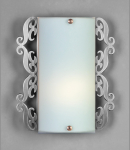 &Scaron;viestuvas sieninis Candellux Lighting Casablanca, E27, 1 x 60 W, sidabro sp./satinas