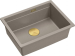 Virtuvinė plautuvė GraniteQ Logan 100, granitas, 59.5 cm x 45 cm x 21.5 cm, soft toupee sp.