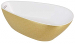 Vonia, laisvai pastatoma Besco Goya A-Line Glam, 170 cm x 80 cm x 65 cm, aukso/balta