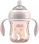Puodelis su snapeliu Chicco Mix & Match Transition, 200 ml, 4 mėn., plastikas/silikonas, rožinė sp.