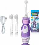 Elektrinis dantų &scaron;epetėlis Brush-baby Wild Ones Hippo Sonic, violetinė sp.