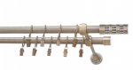 Karnizo komplektas Karpol Olimp Cylinder Ball, 250 cm, &Oslash; 19 mm, antikinio aukso