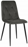 Valgomojo kėdė Silvio, juoda sp./pilka sp., 56 cm x 43 cm x 84 cm