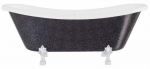 Vonia, laisvai pastatoma Besco Amelia Glam, 190 cm x 77 cm x 69 cm, ovalas, chromo sp./grafito sp.