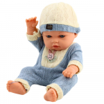 Lėlė - kūdikis Knitted Outfit, 29 cm, mėlyna