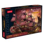 3D dėlionė Cubicfun Queen Annes Revenge T4040H, 58 cm x 20 cm, 360 vnt., ruda sp.
