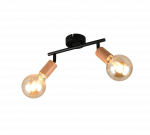 &Scaron;viestuvas lubų Reality Lamego, E27, 2 x 10 W, medienos sp.