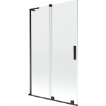 Vonios sienelė Mexen Velar L, 110 cm x 150 cm, juoda sp./skaidrus