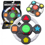 Elektroninis žaidimas, vairas Lean Toys Memory, 16 cm, balta sp./juoda sp.