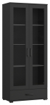 Vitrina ADRK Frazio, juoda sp., 40 cm x 80 cm x 186 cm