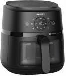 Kar&scaron;to oro gruzdintuvė Philips 2000 serija Ovi Single Basket NA220/00, juoda sp., 1500 W, 4.2 l