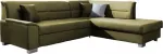 Kampinė sofa Bergen Monolith 38, žalia sp., de&scaron;ininė, 208 x 250 cm x 87 cm