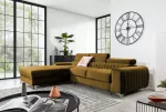 Kampinė sofa Grayson Nube 45, geltona sp., kairinė, 205 x 278 cm x 92 cm
