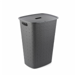 Skalbinių dėžė Curver Softex, 56 l, tamsiai pilka sp., 42 cm x 31.6 cm