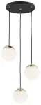&Scaron;viestuvas kabinamas Argon Livia 1417, E14, 3 x 7 W, žalvario sp./balta sp. / juoda sp., 20 x 20 cm