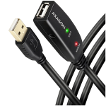 Kabelis Axagon ADR-220, 2 x USB 2.0, 2000 cm, juoda sp.