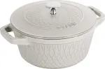 Emaliuotas ketaus puodas Staub, &Oslash;24 cm, 4 l, balta sp.