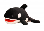 Pliu&scaron;inis žaislas banginis Lean Toys Orca, balta sp./juoda sp., 10 cm