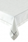 Staltiesė stačiakampė Emily, balta sp., 140 x 180 cm