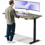 Kompiuterio stalas reguliuojamo auk&scaron;čio Desktronic HomeOne 3 845, 160 cm x 80 cm, 119 cm, juoda sp./žalia sp.
