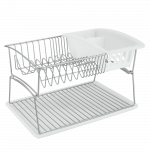Indų džiovykla Metaltex Geniustex, 31 cm x 45 cm x 28 cm, plastikas/metalas, balta sp./sidabro sp.
