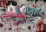 Fototapetas Artgeist Graffiti: Hey You!, 70 cm x 100 cm