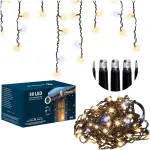 LED lempučių užuolaida Springos CL1239, 2.5 m, &scaron;ilta balta / &scaron;alta balta sp., 50 LED