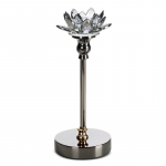 Žvakidė Dalia, kri&scaron;tolas/metalas, &Oslash; 12 cm, 29 cm, juoda sp.