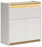 Komoda Luwia S669-KOM2D1S-JSZ/DARS, ąžuolo sp./pilka sp., 95 cm x 90 cm x 40 cm