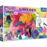 Dėlionė Trefl Trolls Super Maxi, 60 cm x 40 cm, 24 vnt., įvairių spalvų