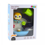 Vonios žaislas, pingvinas Lean Toys Pour & Play, įvairių spalvų