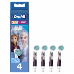 Elektrinio dantų &scaron;epetėlio galvutė Oral-B EB10-4 Frozen II, balta sp./violetinė sp., 4 vnt.