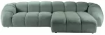 Kampinė sofa Micadoni Diana Bub13, mėtinė (mint) sp., de&scaron;ininė, 334 x 182 cm x 72 cm