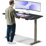 Kompiuterio stalas reguliuojamo auk&scaron;čio Desktronic HomeOne 827 11, 160 cm x 80 cm, 119 cm, juoda sp./žalia sp.