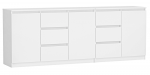 Komoda Costa, balta sp., 75 cm x 200 cm x 40 cm