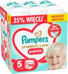 Sauskelnės-kelnaitės Pampers Premium Care Pants, 5 dydis, 11 - 17 kg, 108 vnt.