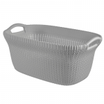 Skalbinių dėžė Curver Knit, 40 l, pilka sp., 59.5 cm x 38.5 cm