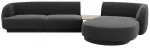Modulinė sofa Micadoni Miley Blu14, grafito sp., de&scaron;ininė, 300 x 145 cm x 70 cm