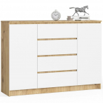 Komoda Akord Furniture Factory K140, artisan oak, 99 cm x 40 cm x 138 cm