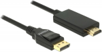 Adapteris Delock Displayport 1.2 > HDMI-A USB, HDMI, 5 m, juoda sp./geltona sp.
