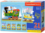 Dėlionė Castorland Train 21 el. E-135, 117 cm x 15 cm, 21 vnt., įvairių spalvų